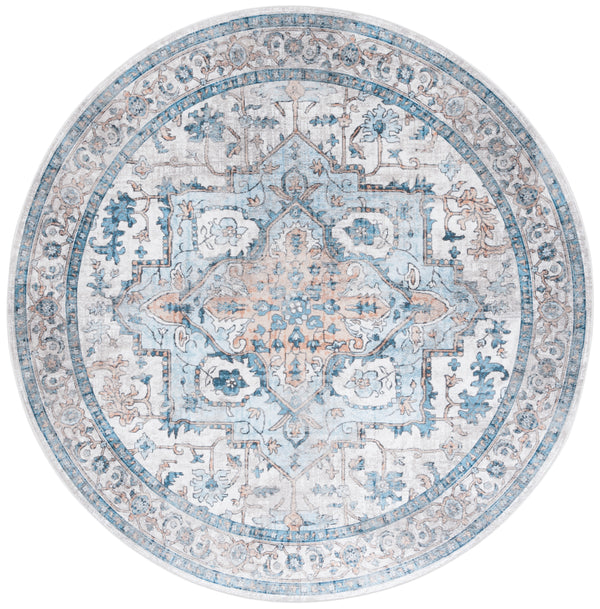 Safavieh Orlando Traditional Area Rug - Elegant Power-loomed Design For Timeless Home Sophistication Blue ,Beige 70% Felt,25% Velvet,5% Laminated Film Orl760m-4