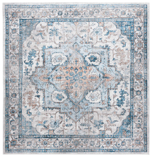 Safavieh Orlando Traditional Area Rug - Elegant Power-loomed Design For Timeless Home Sophistication Blue ,Beige 70% Felt,25% Velvet,5% Laminated Film Orl760m-4