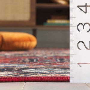 Safavieh Orlando Traditional Style Runner Rug - Luxurious Power-loomed Design With Timeless Elegance Rust ,Blue 70% Felt,25% Velvet,5% Laminated Film Orl762p-5