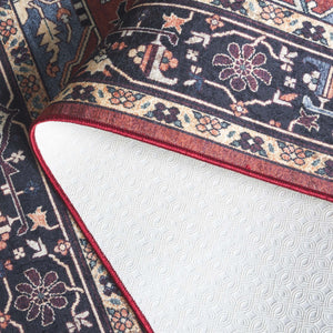 Safavieh Orlando Traditional Style Runner Rug - Luxurious Power-loomed Design With Timeless Elegance Rust ,Blue 70% Felt,25% Velvet,5% Laminated Film Orl762p-5