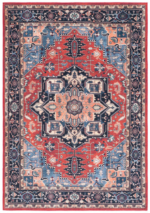 Safavieh Orlando Traditional Style Runner Rug - Luxurious Power-loomed Design With Timeless Elegance Rust ,Blue 70% Felt,25% Velvet,5% Laminated Film Orl762p-5