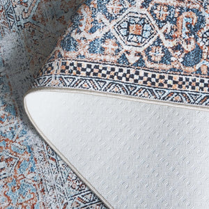 Safavieh Orlando Traditional Runner Rug: Elegant Turkish Design In Warm Hues For Timeless Home Décor Orange ,Blue 70% Felt,25% Velvet,5% Laminated Film Orl764p-5