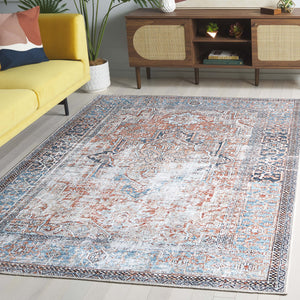 Safavieh Orlando Traditional Runner Rug: Elegant Turkish Design In Warm Hues For Timeless Home Décor Orange ,Blue 70% Felt,25% Velvet,5% Laminated Film Orl764p-5