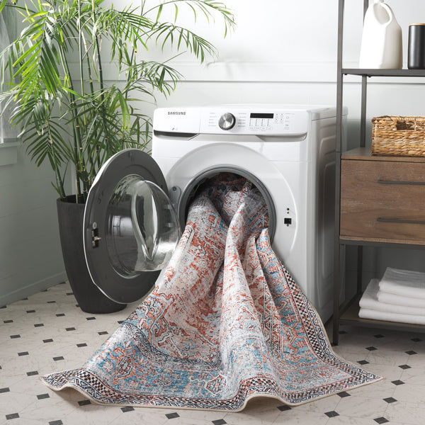 Safavieh Orlando Traditional Runner Rug: Elegant Turkish Design In Warm Hues For Timeless Home Décor Orange ,Blue 70% Felt,25% Velvet,5% Laminated Film Orl764p-5