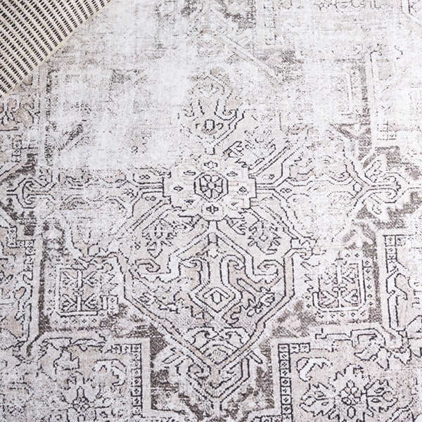 Safavieh Orlando Elegant Power Loomed Area Rug With Timeless Oriental Design For Hallway And Corridor Use Taupe ,Beige 70% Felt,25% Velvet,5% Laminated Film Orl766e-5