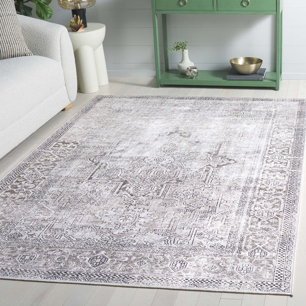 Safavieh Orlando Elegant Power Loomed Area Rug With Timeless Oriental Design For Hallway And Corridor Use Taupe ,Beige 70% Felt,25% Velvet,5% Laminated Film Orl766e-5