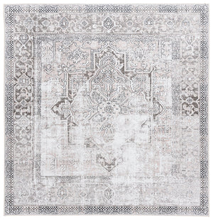 Safavieh Orlando Elegant Power Loomed Area Rug With Timeless Oriental Design For Hallway And Corridor Use Taupe ,Beige 70% Felt,25% Velvet,5% Laminated Film Orl766e-7sq