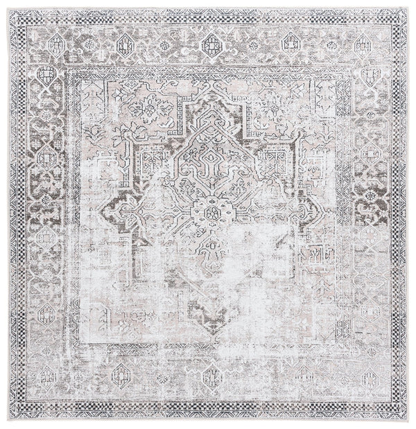 Safavieh Orlando Elegant Power Loomed Area Rug With Timeless Oriental Design For Hallway And Corridor Use Taupe ,Beige 70% Felt,25% Velvet,5% Laminated Film Orl766e-7sq
