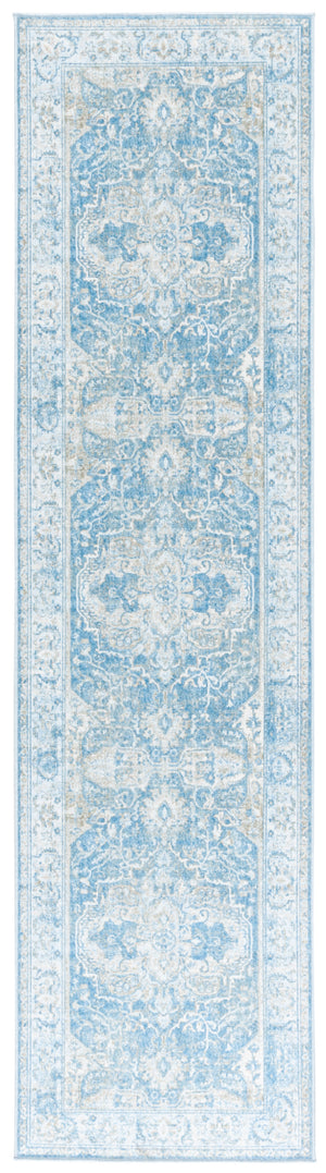 Safavieh Orlando Traditional Style Area Rug - Turkish Power-loomed Elegance In Timeless Patterns And Colors Blue ,Gold 70% Felt,25% Velvet,5% Laminated Film Orl768m-9