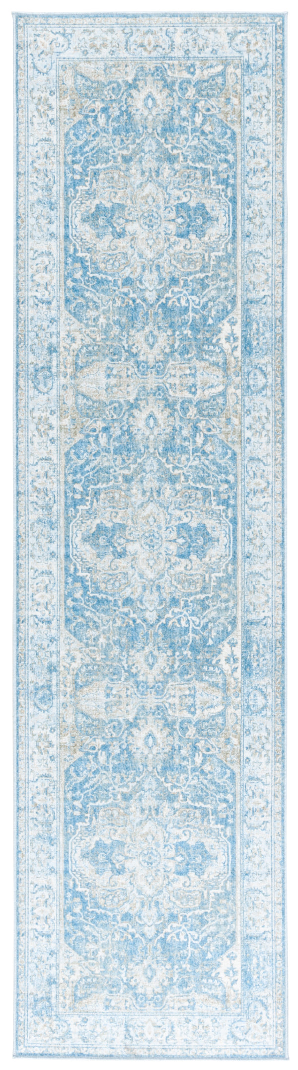 Safavieh Orlando Traditional Style Area Rug - Turkish Power-loomed Elegance In Timeless Patterns And Colors Blue ,Gold 70% Felt,25% Velvet,5% Laminated Film Orl768m-9