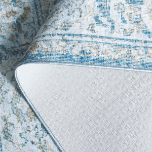 Safavieh Orlando Traditional Style Area Rug - Turkish Power-loomed Elegance In Timeless Patterns And Colors Blue ,Gold 70% Felt,25% Velvet,5% Laminated Film Orl768m-9