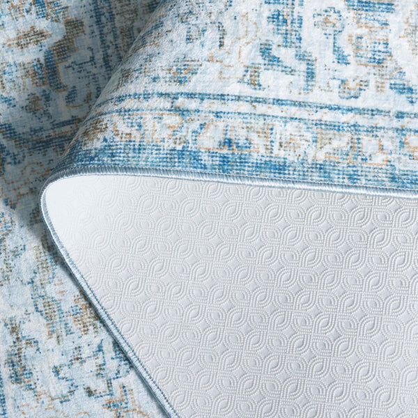 Safavieh Orlando Traditional Style Area Rug - Turkish Power-loomed Elegance In Timeless Patterns And Colors Blue ,Gold 70% Felt,25% Velvet,5% Laminated Film Orl768m-9