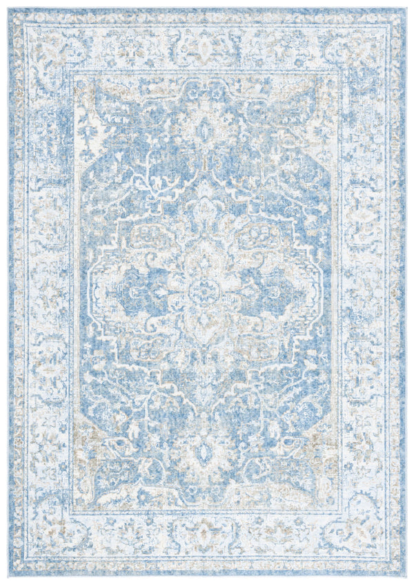 Safavieh Orlando Traditional Runner Rug – Elegant Floral Design In Timeless Colors, Perfect For Hallways Blue ,Gold 70% Felt,25% Velvet,5% Laminated Film Orl768m-5