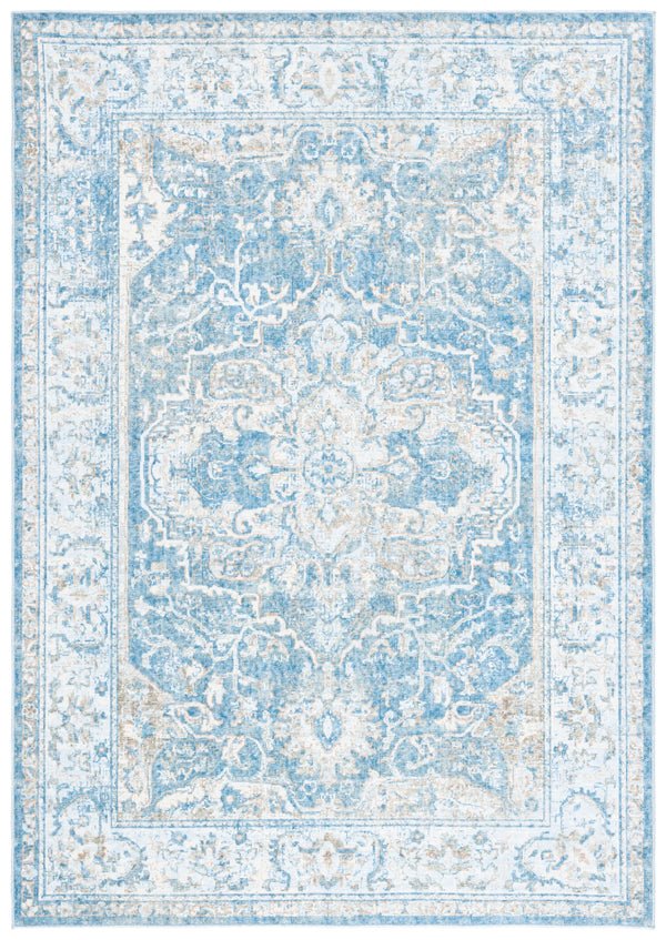 Safavieh Orlando Traditional Style Area Rug - Turkish Power-loomed Elegance In Timeless Patterns And Colors Blue ,Gold 70% Felt,25% Velvet,5% Laminated Film Orl768m-9