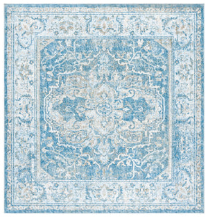 Safavieh Orlando Traditional Runner Rug – Elegant Floral Design In Timeless Colors, Perfect For Hallways Blue ,Gold 70% Felt,25% Velvet,5% Laminated Film Orl768m-7sq