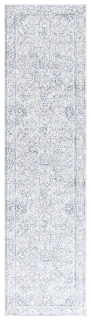 Safavieh Orlando Elegant Traditional Area Rug With Intricate Botanical Design - Durable And Washable Charm Ivory ,Light Blue 70% Felt,25% Velvet,5% Laminated Film Orl770a-8