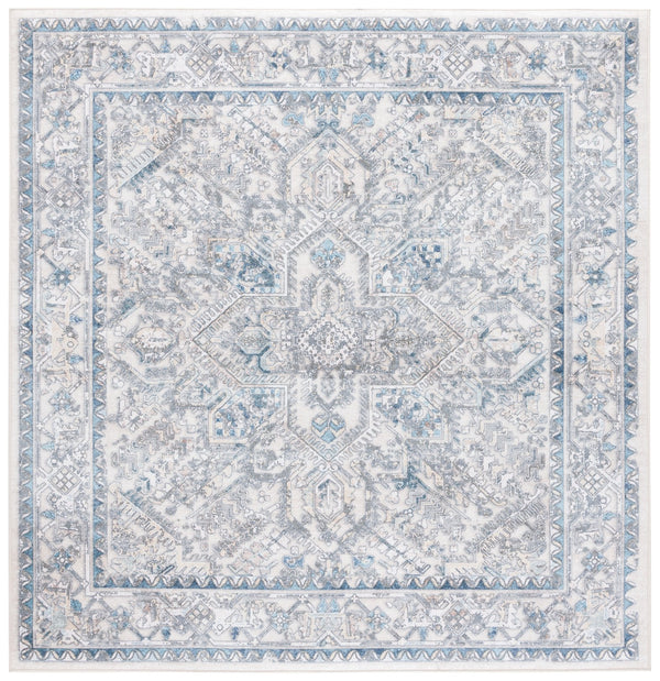 Safavieh Orlando Traditional Runner Rug - Elegant Floral Design In Plush Fabric For Timeless Home Decor Ivory ,Light Blue 70% Felt,25% Velvet,5% Laminated Film Orl770a-7sq