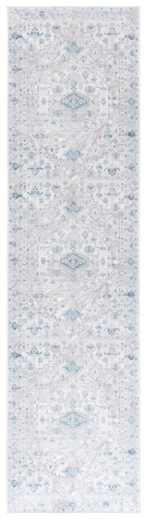 Safavieh Orlando Traditional Area Rug - Luxurious Power-loomed Design With Botanical Motifs For Elegant Homes Grey ,Blue 70% Felt,25% Velvet,5% Laminated Film Orl772f-4