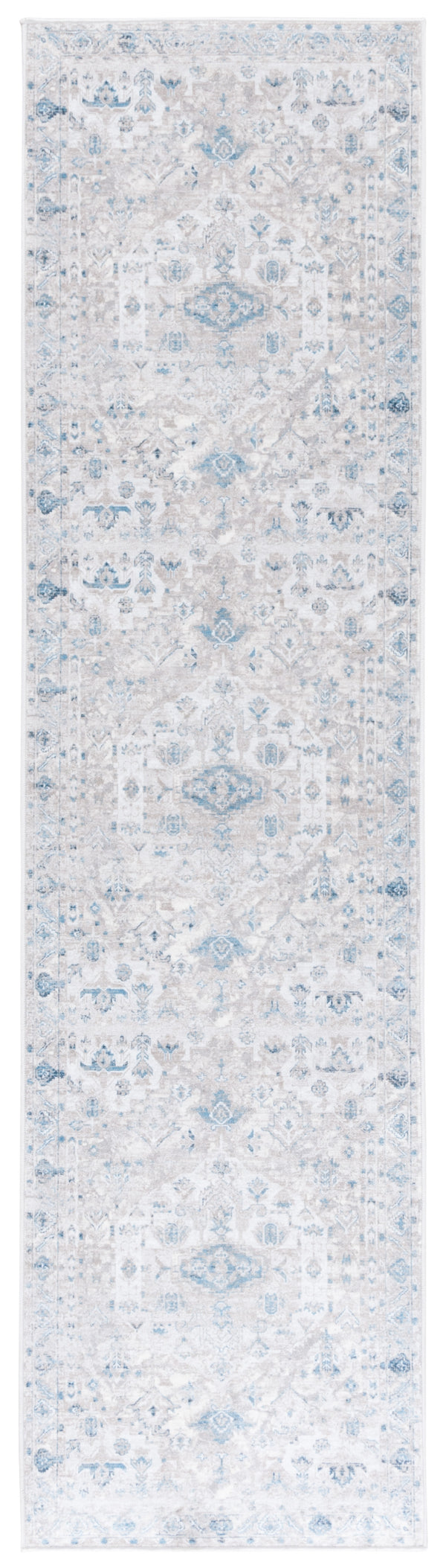 Safavieh Orlando Traditional Area Rug - Luxurious Power-loomed Design With Botanical Motifs For Elegant Homes Grey ,Blue 70% Felt,25% Velvet,5% Laminated Film Orl772f-4