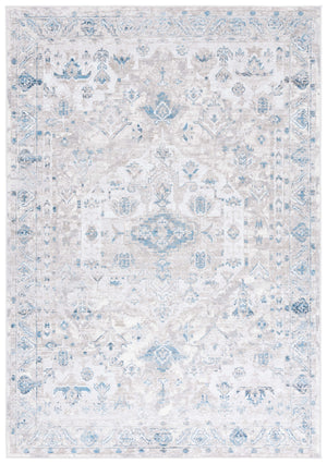 Safavieh Orlando Elegant Hallway Runner Rug - Traditional Oriental Design For Sophisticated Spaces Grey ,Blue 70% Felt,25% Velvet,5% Laminated Film Orl772f-5