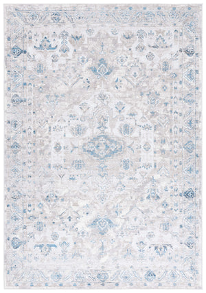 Safavieh Orlando Traditional Area Rug - Luxurious Power-loomed Design With Botanical Motifs For Elegant Homes Grey ,Blue 70% Felt,25% Velvet,5% Laminated Film Orl772f-4