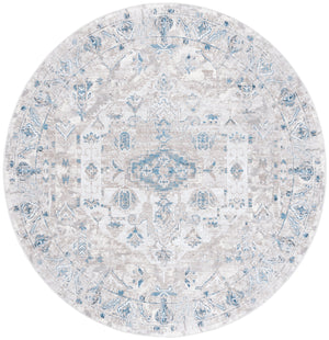 Safavieh Orlando Elegant Hallway Runner Rug - Traditional Oriental Design For Sophisticated Spaces Grey ,Blue 70% Felt,25% Velvet,5% Laminated Film Orl772f-7r