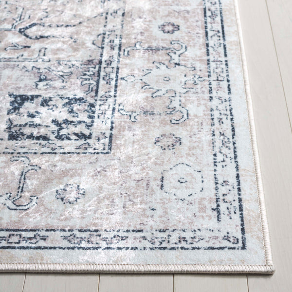 Safavieh Orlando Traditional Power-loomed Runner Rug - Elegant, Washable Design For Modern Living Spaces Beige ,Grey 70% Felt,25% Velvet,5% Laminated Film Orl774b-5