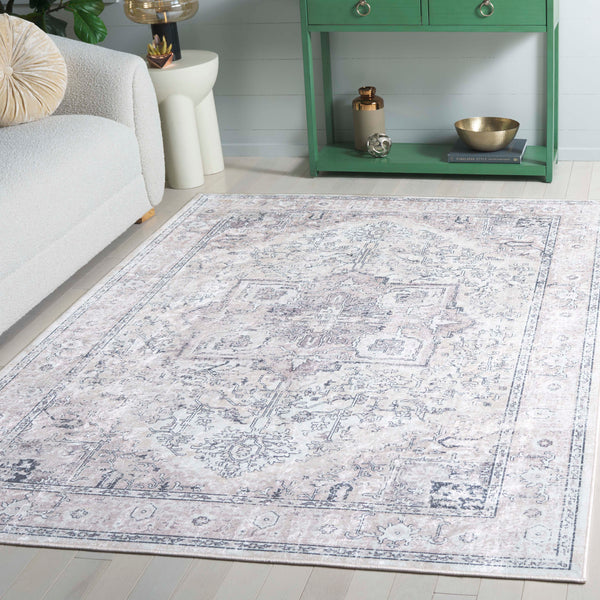 Safavieh Orlando Elegant Turkish Area Rug - Timeless Design With Intricate Patterns For Any Home Decor Beige ,Grey 70% Felt,25% Velvet,5% Laminated Film Orl774b-8