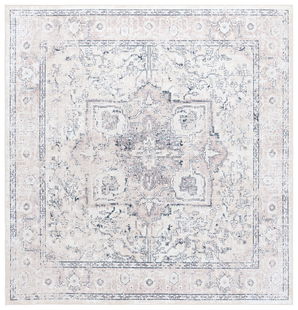 Safavieh Orlando Traditional Power-loomed Runner Rug - Elegant, Washable Design For Modern Living Spaces Beige ,Grey 70% Felt,25% Velvet,5% Laminated Film Orl774b-7sq