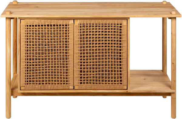 Orly ORLY-003 31"H x 52"W x 19"D Cabinet ORLY003-305219  Top: Brown; Base: Wheat, Brown Surya