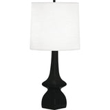 Robert Abbey Obsidian Jasmine Table Lamp Obsidian GLAZED CERAMIC Oyster Linen Shade