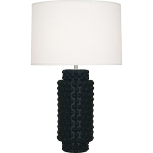 Robert Abbey Obsidian Dolly Table Lamp Obsidian Glazed Textured Ceramic Fondine Fabric Shade