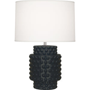 Robert Abbey Obsidian Dolly Accent Lamp Obsidian Glazed Textured Ceramic Fondine Fabric Shade