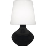 Robert Abbey Obsidian June Table Lamp Obsidian Glazed Ceramic Oyster Linen Shade