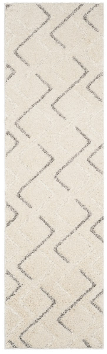 Safavieh Olympia Shag 322 Power Loomed Shag & Flokati Rug Cream / Grey OSG322A-3