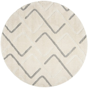 Safavieh Olympia Shag 322 Power Loomed Shag & Flokati Rug Cream / Grey OSG322A-3
