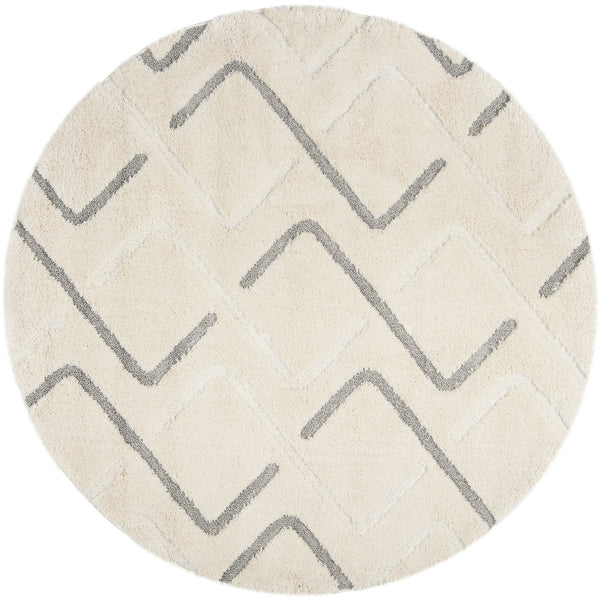 Safavieh Olympia Shag 322 Power Loomed Shag & Flokati Rug Cream / Grey OSG322A-3