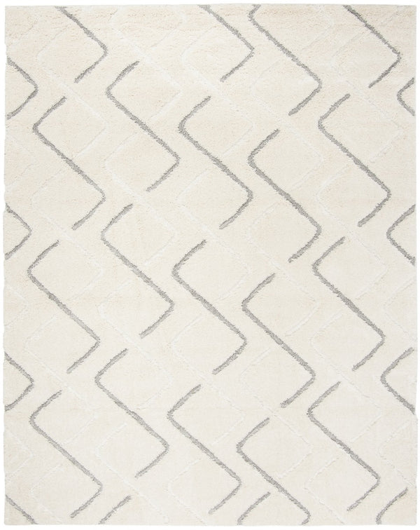 Safavieh Olympia Shag 322 Power Loomed Shag & Flokati Rug Cream / Grey OSG322A-3