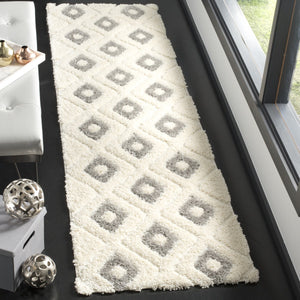 Safavieh Olympia Shag 325 Power Loomed Shag & Flokati Rug Cream / Grey OSG325A-28