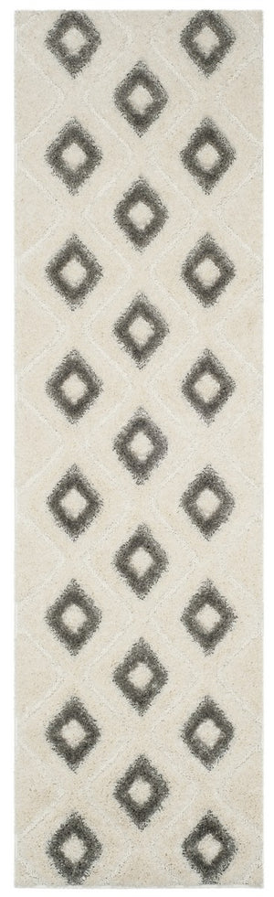 Safavieh Olympia Shag 325 Power Loomed Shag & Flokati Rug Cream / Grey OSG325A-28