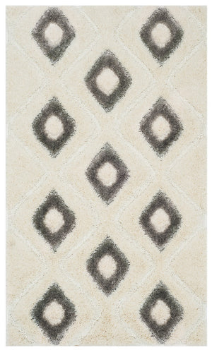Safavieh Olympia Shag 325 Power Loomed Shag & Flokati Rug Cream / Grey OSG325A-28