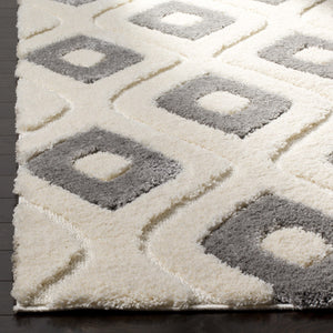 Safavieh Olympia Shag 325 Power Loomed Shag & Flokati Rug Cream / Grey OSG325A-28