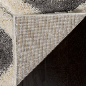 Safavieh Olympia Shag 325 Power Loomed Shag & Flokati Rug Cream / Grey OSG325A-28