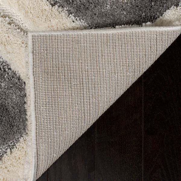 Safavieh Olympia Shag 325 Power Loomed Shag & Flokati Rug Cream / Grey OSG325A-28