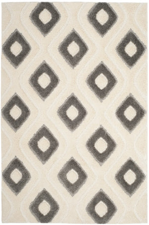 Safavieh Olympia Shag 325 Power Loomed Shag & Flokati Rug Cream / Grey OSG325A-28