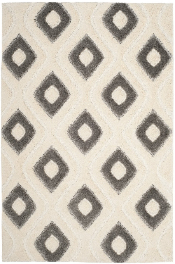 Safavieh Olympia Shag 325 Power Loomed Shag & Flokati Rug Cream / Grey OSG325A-28