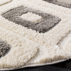 Safavieh Olympia Shag 325 Power Loomed Shag & Flokati Rug Cream / Grey OSG325A-28