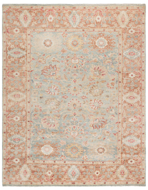 Safavieh Oushak Hand-knotted Area Rug - Timeless Elegance In Wool And Cotton For Stylish Home Decor Grey ,Rust 80% Wool,20% Cotton Osh201f-6