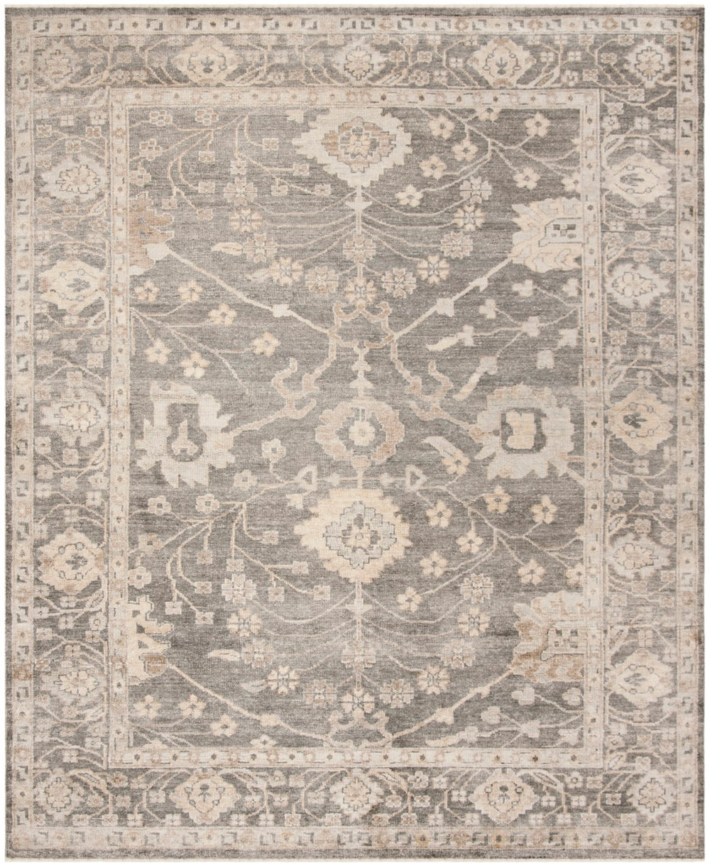 Safavieh Oushak 601 Hand Knotted  Rug IIX Dark Grey / Beige OSH601B-8