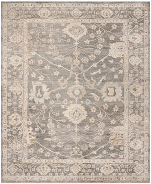 Safavieh Oushak 601 Hand Knotted  Rug IIX Dark Grey / Beige OSH601B-8
